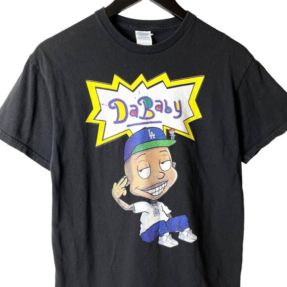 Urban Outfitters Tops - DaBaby Rap Tee T Shirt Black Medium M Rugrats Cartoon Graphic Tee 100% Cotton